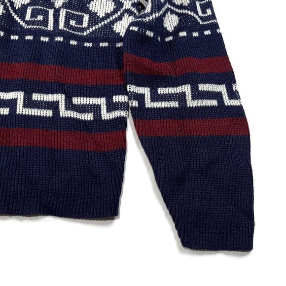 Vintage Dimension Milford Zip Cardigan Sweater Nordic Southwest Fair Isle Large - Picture 4 of 7